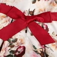thumbnail image 3 of Mikilon Girls Vintage Floral Print Dress Festival Host Princess Dress Short Sleeve Waist Drawstring Dress, 3 of 8