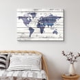 thumbnail image 2 of IDEA4WALL Canvas Wall Art Purple World Atlas Map on White Wood Panel Places Country Mixed Media Realism Global Urban for Living Room, Bedroom, Office - 12"x18", 2 of 5