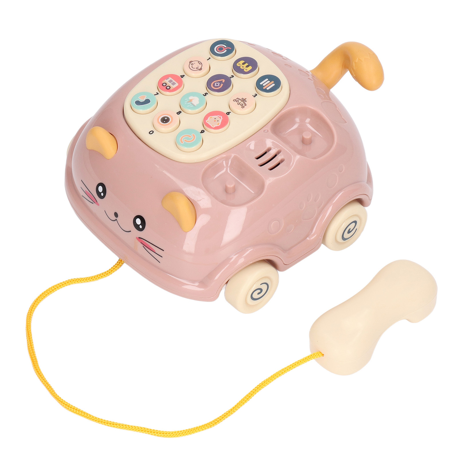 Baby Phone, Plastic Bilingual 12 Buttons Baby Musical Toy  For Enlightment Pink - image 3 of 8