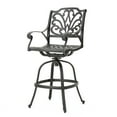 thumbnail image 2 of Calandra Outdoor 3 Piece 37 Inch Cast Aluminum Bar Set, Bronze, 2 of 6