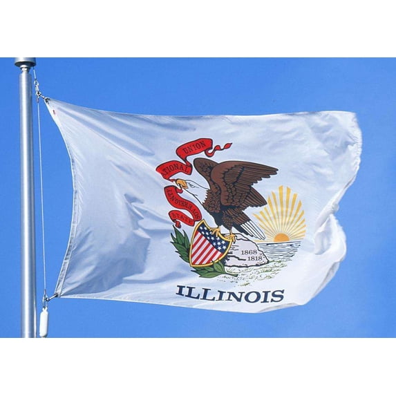 Allied Flag 2 x 3 FT Nylon Illinois State Flag - Made in USA