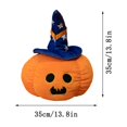 thumbnail image 3 of Euahivb Halloween Pumpkin Stuffed Toy Plush Pillow 13.8 x 13.8 Inch Soft Cushion with Blue Witch Hat for Couch Living Room Spooky Seasonal Decor, 3 of 7