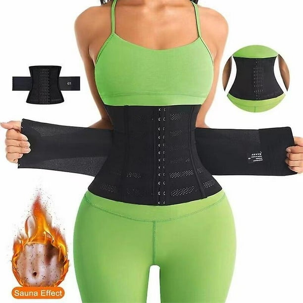 Waist Trainer For Women Seamless Underbust Waist Corset Cincher Adjustable  Workout Girdle Hourglass Body Shaper Belt Tummy Wrap,black