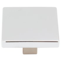 Contemporary Square Cabinet Knob, 1-1/2 Inches, Zinc Base Material, Polished Chrome by Stone Harbor Hardware