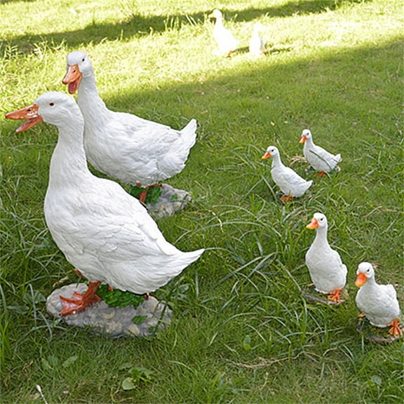 Long Lasting Decorative Duck Fountain - Simulated Duck Statue for Yard - Anti-fade Landscaping Ornament