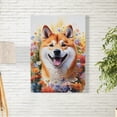 thumbnail image 2 of Welcome Spring Summer Shiba Inu Portrait Flower Blue Sky Vertical Matte Canvas Poster Shibas Dog Lovers Gifts Idea Wall Art Home Decor - 12001, 2 of 5