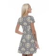 thumbnail image 2 of Women’s A Line Oriental Summer Dress, Retro Triangle Arrangement, Cross Wrap V Neck, 6 Sizes, by Ambesonne, 2 of 2