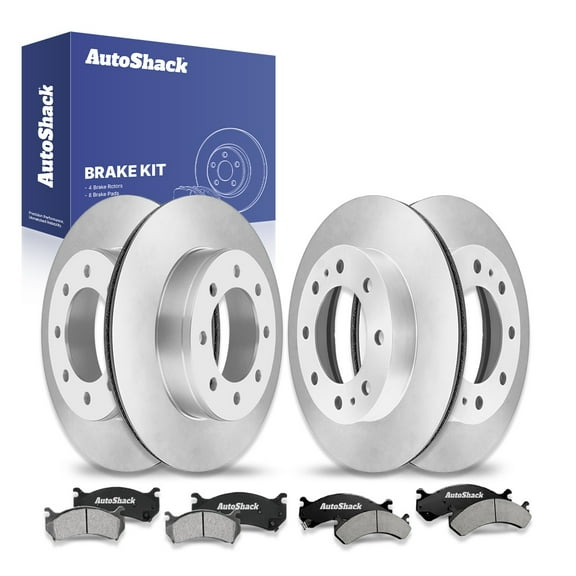 AutoShack Front Vented & Rear Vented Brake Rotors   Ceramic Pads 12-PC Brake Kit Replacement for 2001-2006 GMC Sierra 2500 HD 2001-2006 Chevrolet Silverado 2500 HD 2002-2004 Chevrolet Avalanche 2500