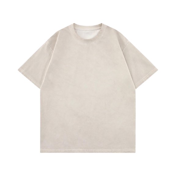 LIaqionyy Oversized T Shirts for Mens Cotton Crew Neck Shorts Sleeve Solid Color Summer Casual Shirt Tops