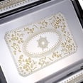 thumbnail image 4 of Bandeja para servir con diseño Floral auténtico para té y café, bandejas para servir con asas, juego de platos con estampado Floral, decorativa, 4 of 5