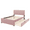 Pink, variant on Aukfa Twin Size Upholstered Platform Bed Frame with Twin Size Trundle for Bedroom,Guestroom, Beige