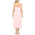 thumbnail image 3 of Valcatch Women's Nightgown Chemise Sleepwear Full Slip Lace V-neck Nightwear Midi Dress, 3 of 6
