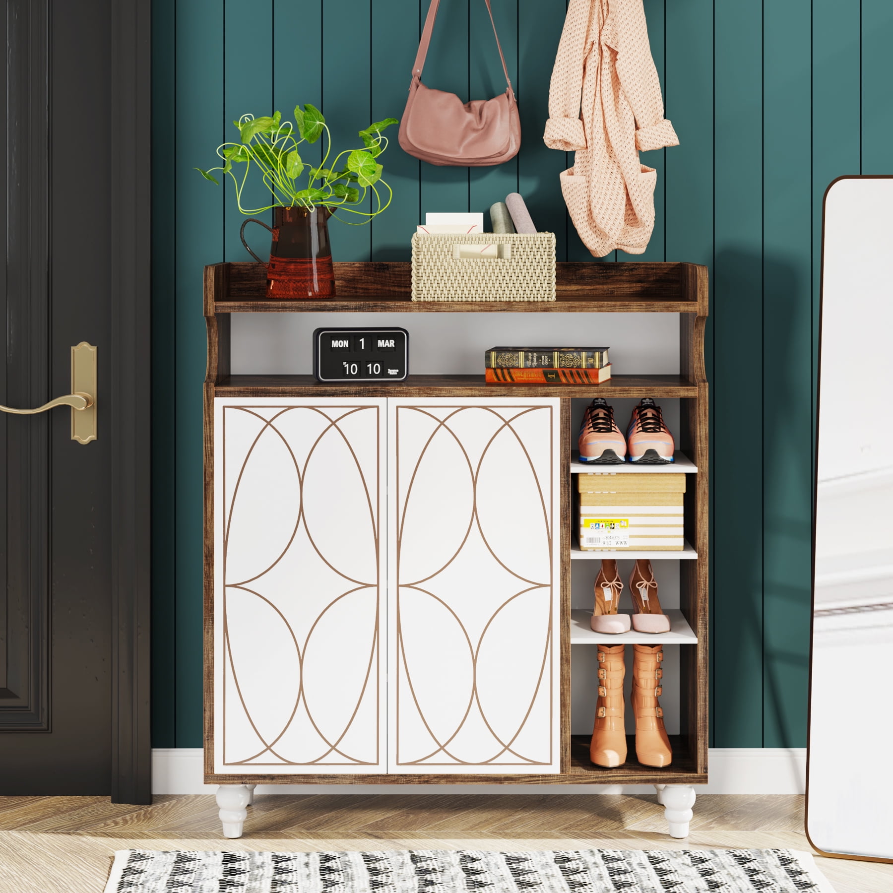 Tribesigns Shoe with Doors, Shoe Storage with