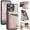 Rosegold, variant on ELEHOLD Case for iPhone 13 Pro, Magnetic Wallet RFID Blocking Case,Leather Flip Cover with Card Holder,Black