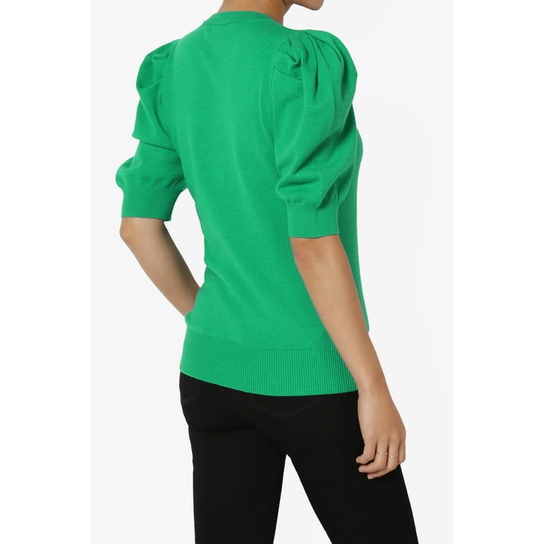 NWT Talbots Women's Green Knit Short Sleeve Round Neck Pullover T-Shir –  Shop Thrift World
