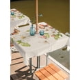 thumbnail image 2 of Square Outdoor Tablecloth with Umbrella Hole Butterfly Floral Outside Table Cloth Waterproof Patio Table Cover Rustic Spring Blossom Flowers Butterfly Zipper Tablecloths for Picnic Camping 54x54 Inch, 2 of 8