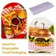 thumbnail image 5 of Hojas de Papel Encerado Uxcell para Alimentos, Papel de Envoltura de Sándwich Resistente a la Grasa a Cuadros para Canasta de Alimentos de Pan Fiesta Púrpura y Blanco 7x7", 5 of 7