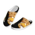 thumbnail image 2 of Daiia Pumpkin Pie Gnome Print Women’s Fuzzy Slippers Memory Foam Lightweight House Shoes Cozy Loafer Flannel House Shoes-42/43, 2 of 7