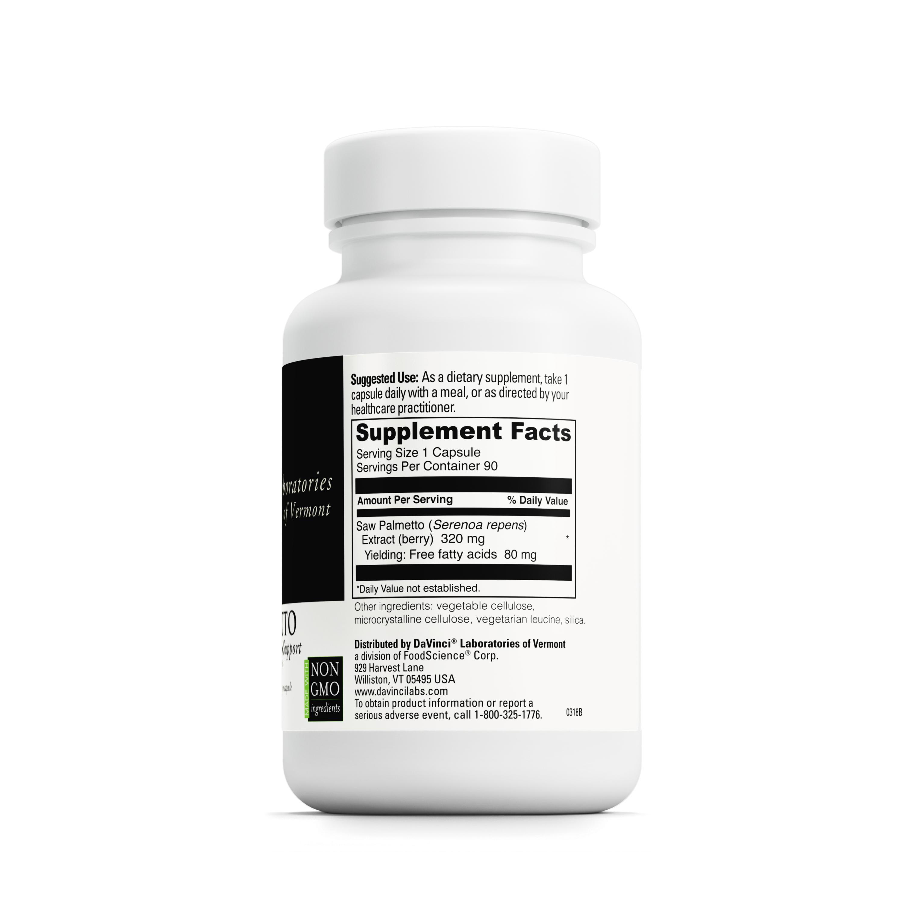 Saw Palmetto, 320 mg , 90 Capsules, DaVinci Laboratories of Vermont