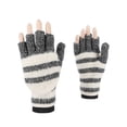 thumbnail image 2 of Cheers.US 1 Pair Convertible Fingerless Gloves Winter Knitted Mitten Gloves Fine Texture Convenient Keep Warm Flip Fingerless Gloves, 2 of 7