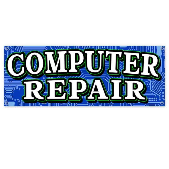 Computer Repair 13 oz Vinyl Banner With Metal Grommets