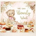 thumbnail image 5 of Pink Floral Bear Backdrop 9x6 FT - Girls Birthday Decor, Baby Shower Gender Reveal Party Photo Background Banner, 5 of 5