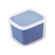 thumbnail image 4 of Organizador para nevera, escurridor, contenedor de frutas dividido, contenedor de alimentos, congelador, contenedor de almacenamiento para despensa, Azul, 4 of 8