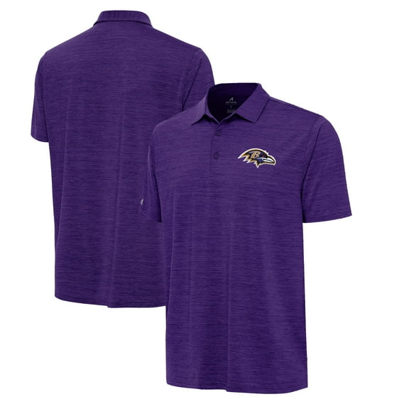 Men's Antigua Heather Purple Baltimore Ravens Layout Polo