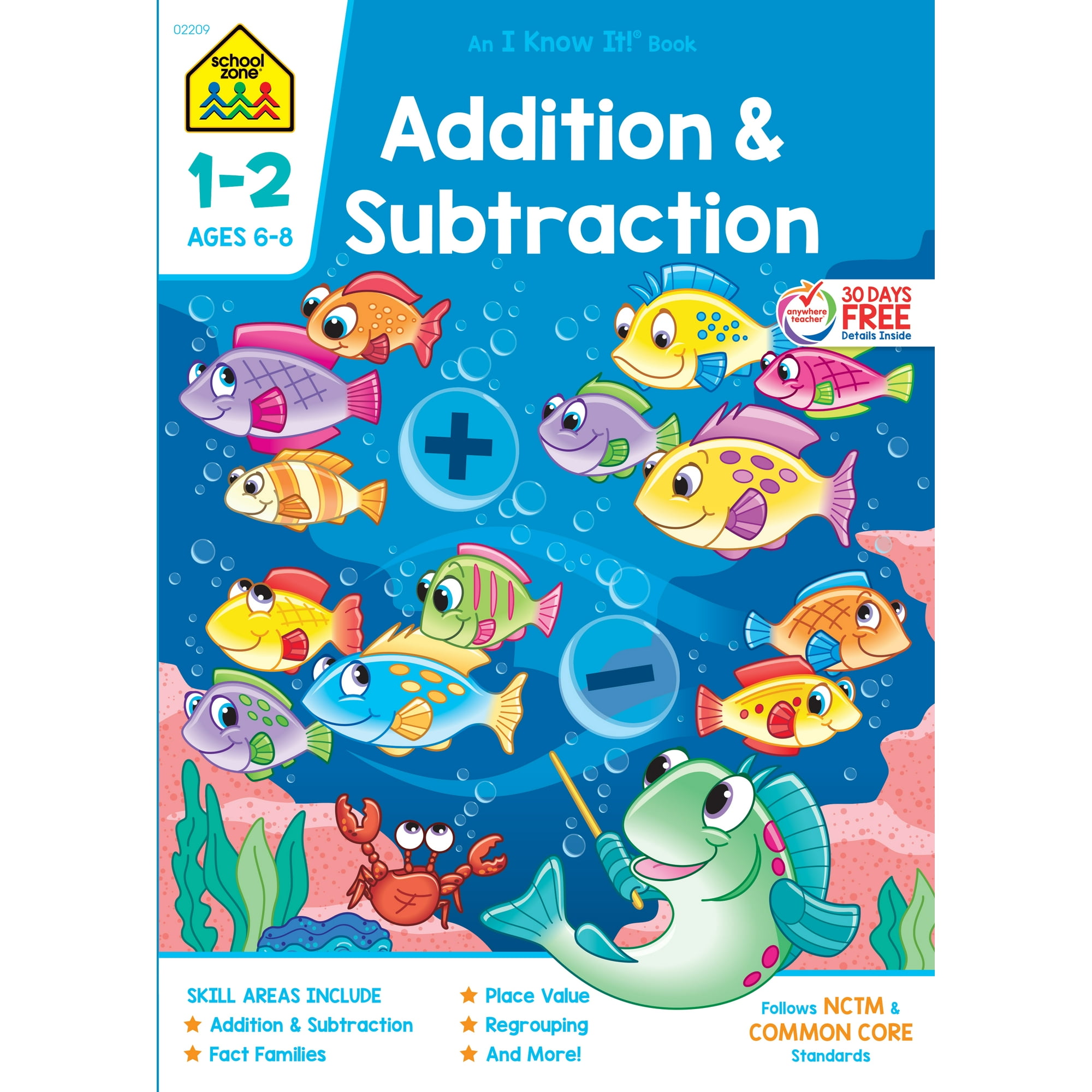 School Zone Addition and Subtraction Workbook