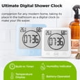 thumbnail image 4 of Reloj de pared electrónico para baño, reloj de pared con cuenta regresiva de temperatura y humedad MFZFUKR BST3003411-4, 4 of 5