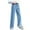 Blue 3, variant on LIaqionyy Kids Girls Elastic Wasit Jeans Loose Straight Trendy Denim Pants Children's Retro Streetwear Pants