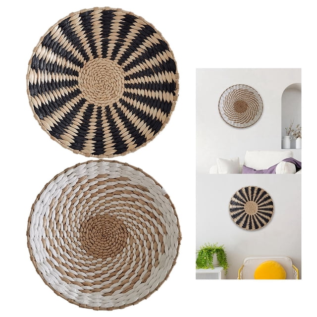 hecha a para colgar en pared, para interior, redon, decorativa, para exteriore simple, rústica, para , comedor, cocina, habitación 30cm 30cm Colco tapiz tejido