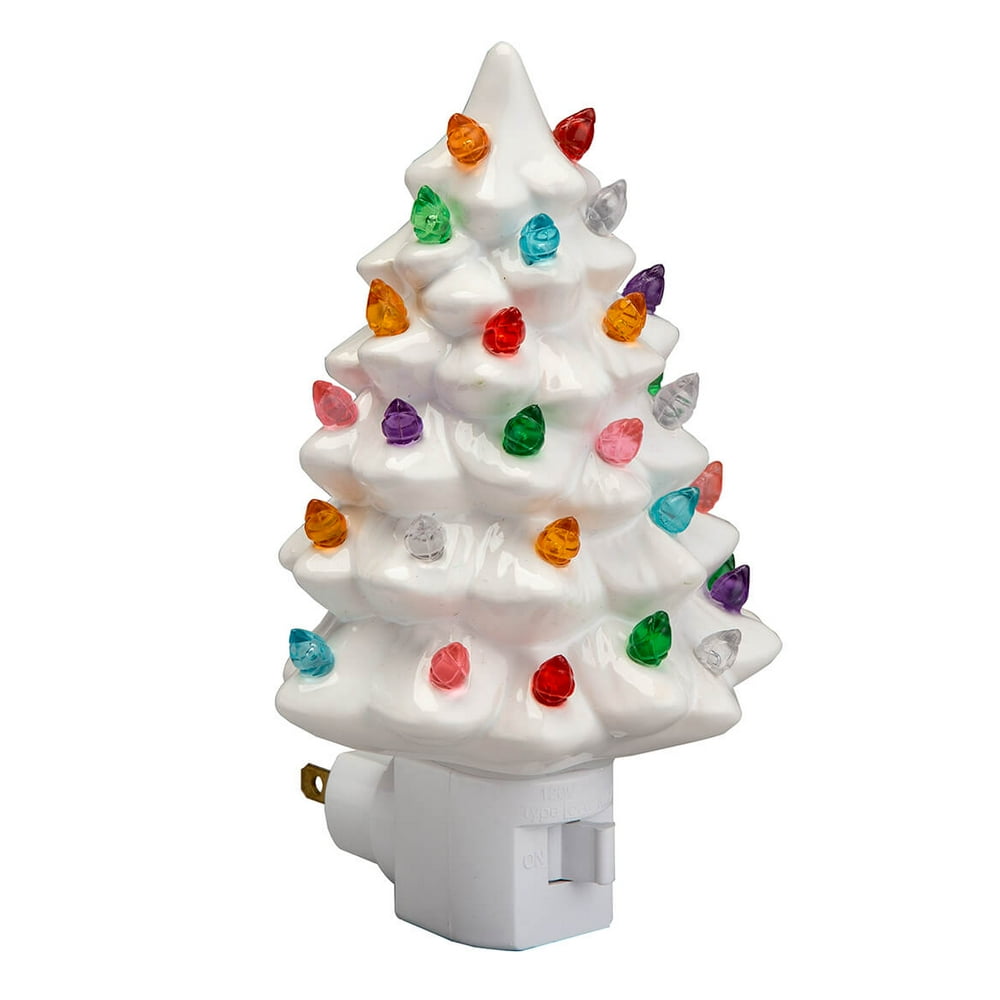 White Ceramic Tree Night Light