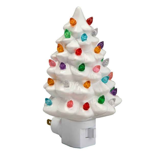 White Ceramic Tree Night Light Walmart Com Walmart Com