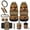 Leopard Cow, variant on HUIACONG Wolf Print Car Seat Protector Full Set 12 Pcs Anti-Slip Car Wheel Protector Fashionable Auto Seat Belt Cover Trash Can for Car Car Storage Box Car Coasters Universal Fit Car Accessories