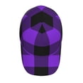 thumbnail image 4 of Haiem Purple Buffalo Plaid Baseball Cap Dad Hat Cotton Soft Adjustable Fashion Hats for Men Women Unisex Style Headwear, 4 of 9