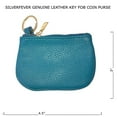 thumbnail image 2 of Cowhide Leather Coin Purse Pouch w Zipper and Key Fob, 2 of 6