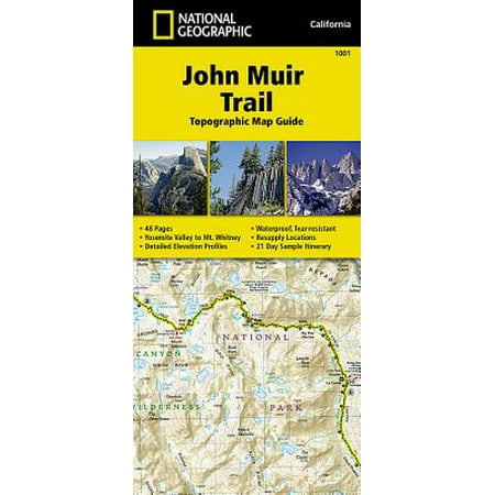 National geographic trails illustrated map: john muir trail topographic map guide - folded map: