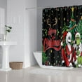 thumbnail image 5 of NIGHTMARE BEFORE CHRISTMAS Shower Curtain Fabric, Cool Cartoon Merry Christmas Jack Skellington and Sally Shower Curtains for Kids Christmas Bathroom Decor with 12 Hooks (Color-07), 5 of 6