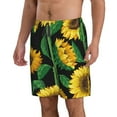 thumbnail image 2 of Bixox Men's Sunflower printing Casual Classic Fit Short Summer Beach Shorts, 2 of 6