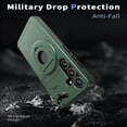 thumbnail image 3 of Allytechgroup Lightweight Case for Samsung Galaxy S23,Rotatable Ring Kickstand,Sliding Lens Cover,Enhanced Camera & Screen Full Body Protection Shockproof Case for Samsung Galaxy S23, Darkgreen, 3 of 6