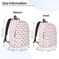 thumbnail image 2 of Disketp Heartbeat Symbol print Canvas Backpack Lightweight Travel Daypack Student Rucksack Laptop Backpack-Medium, 2 of 5