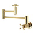 thumbnail image 1 of Modern Wall Mount Pot Filler Kitchen Faucet - Polished Brass, 1 of 1