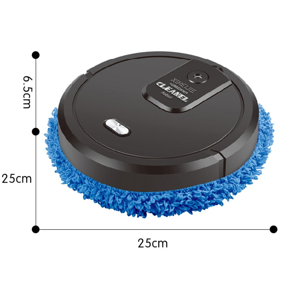 Intelligent Dry and Wet Mopping Machine Spray Sweeping Robot, Black
