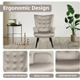 thumbnail image 5 of Modern Corduroy Accent Chair Set Of 2, High Back Gray Wingback Chairs - Plush Tufted Lounge Chair for Living Room, Bedroom, Waiting Room, 5 of 8