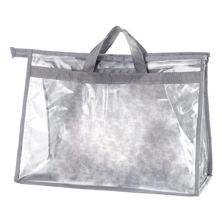Bobasndm Clear Dust Storage Bags for Handbags, Clear Dustproof Storage Bag,  Closet Storage Bag, Hanging Purse Storage Organizer, Dust Bag with Zipper  and Handle 