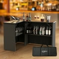 thumbnail image 7 of Ktaxon 45" Foldable Commercial Bar Table, Portable Mobile Bartending Station for Events,  Pop-Up Bar with Skirt for Outdoor/Indoor - Black, 7 of 7