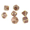 thumbnail image 3 of Juego de dados poliédricos de 7 Uds., accesorios de juego de mesa de dados de Metal divertidos y exquisitos portátiles para fiestas navideñas, 3 of 9