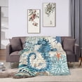 thumbnail image 5 of SPXUBZ Sea Horse Blanket Smooth Soft Ocean Style Print Throw Blanket for Kids adult Gift Couch Bed Twin, 5 of 7