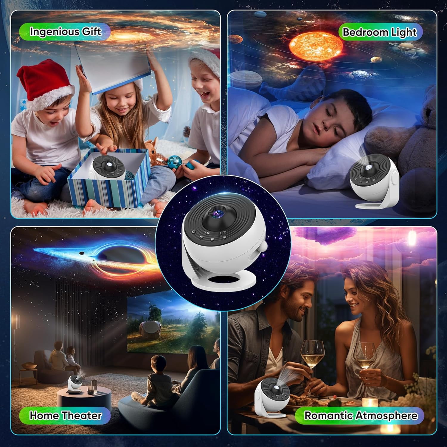 Galaxy Projector for Bedroom Pro Version, Upgraded 13 in 1 Planetarium Star Projector, 360° Rotating Galaxy Light Projector with Timer, Space Night Light Projector for Kids Adults Gifts Room Decor
